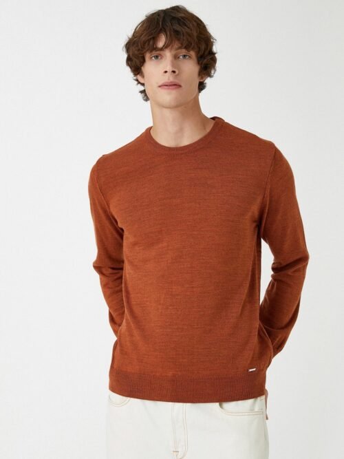 Orange Knitwear Sweater Crew Neck